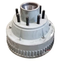 Trailer Oil Bath Hub/Drum With Races & Studs 8 Bolt On 6 1/2" #120 Spindle 4.75" Pilot 5/8" Stud 10K HD Rockwell Axle Dexter/Redneck #120865-1P475A