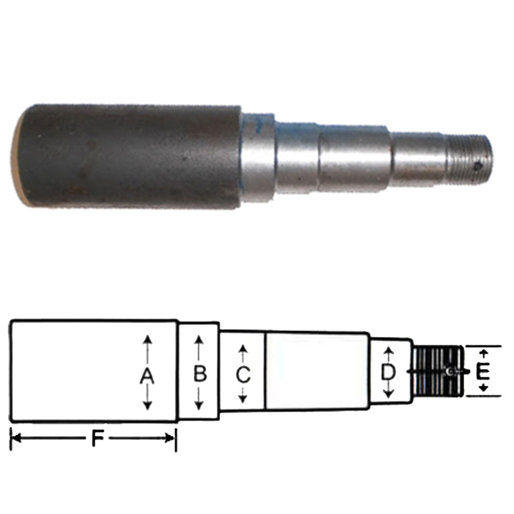 (image for) Trailer #84 Axle Spindle Only 2.00" Round Dexter/Redneck #R40484LNW