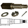 #42 Trailer Axle Spindle 2.00" Square, Nut, Washer & Cotter Pin