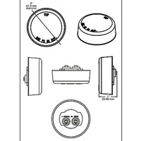 (image for) Trailer Marker Clearance Light Kit LED 2" Round 1 Diode Red Dexter/Redneck #LT02-305