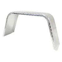 Trailer Fender Jeep Square Break Single Axle Aluminum Tread Plate 16" Tire 16.5" Tall Dexter/Redneck #2607-3AT