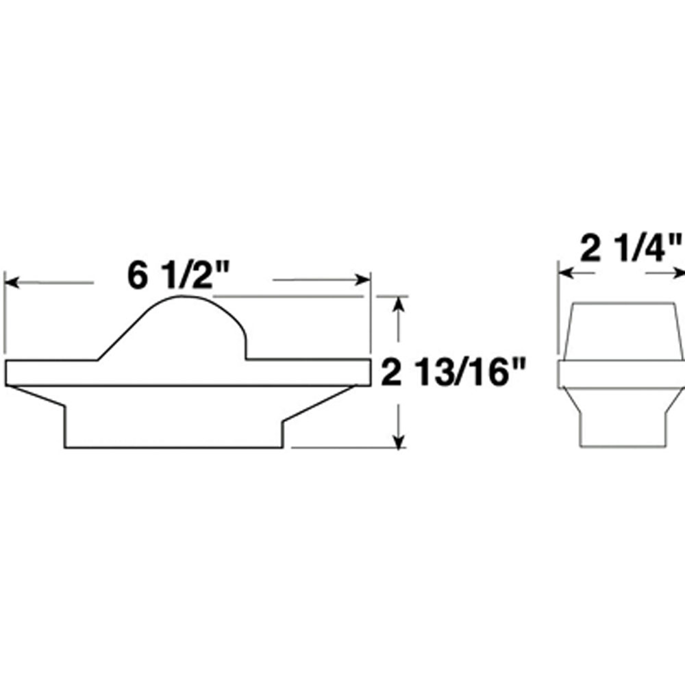(image for) Trailer Park/Turn Light Kit 6'' Oval Amber Mid-Ship Dexter/Redneck #352KA