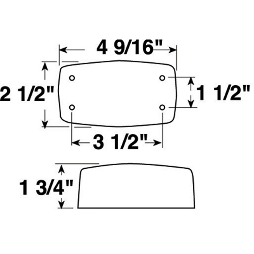 (image for) Trailer Back Up Incandescent Light Rectangular DOT Compliant Dexter/Redneck #393C