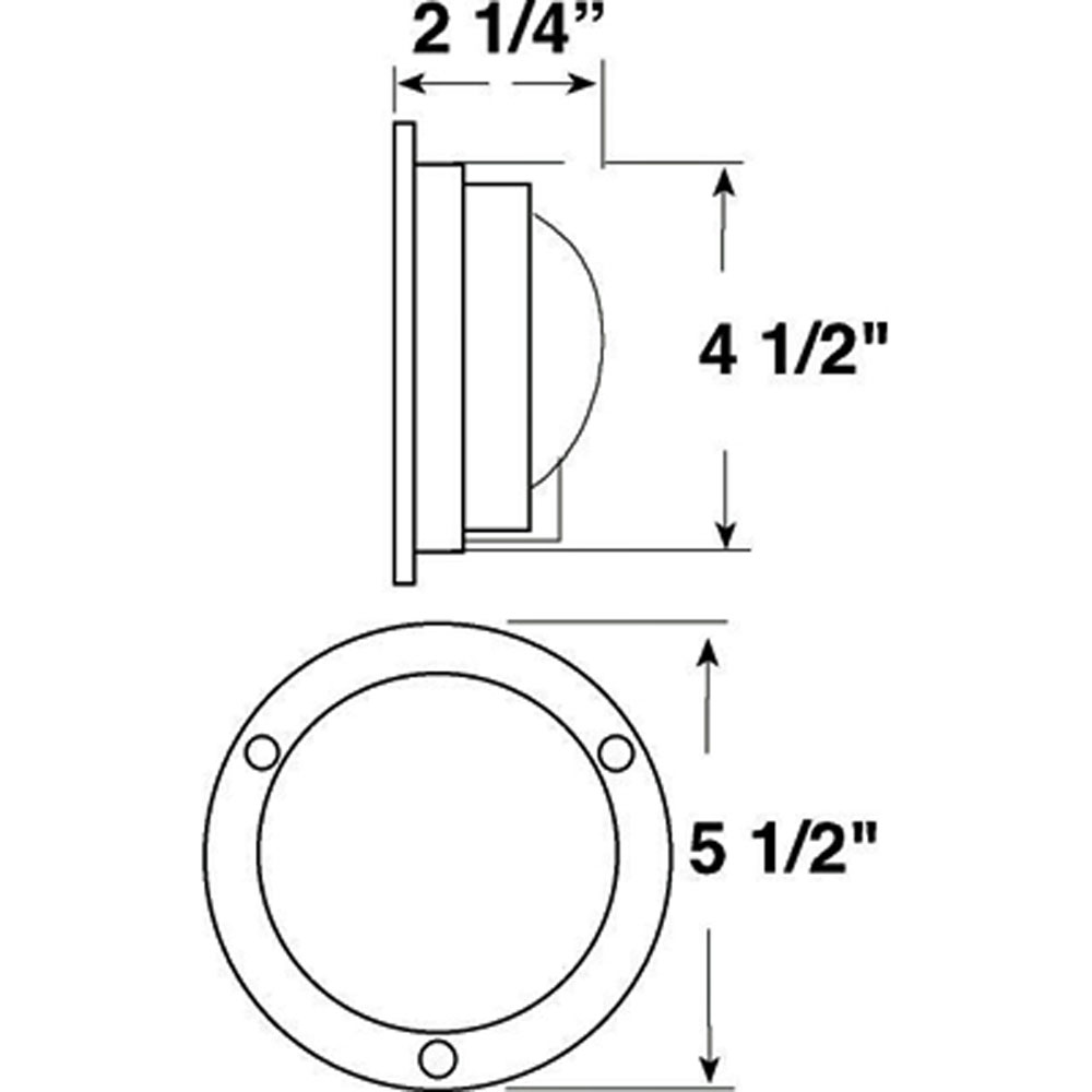 (image for) Trailer Stop/Turn/Tail Light Incandescent 4" Round Standard Red Dexter/Redneck #413