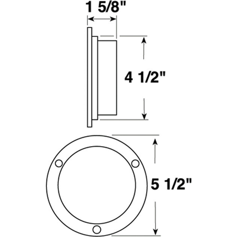 (image for) Trailer Stop/Turn/Tail Light Incadescent 4" Round Vibar Socket Red Dexter/Redneck #425
