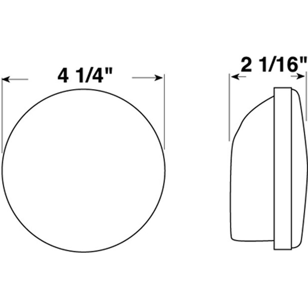 (image for) Trailer Park/Turn Light Kit Incandescent 4'' Round Amber Standard Dexter/Redneck #426KA