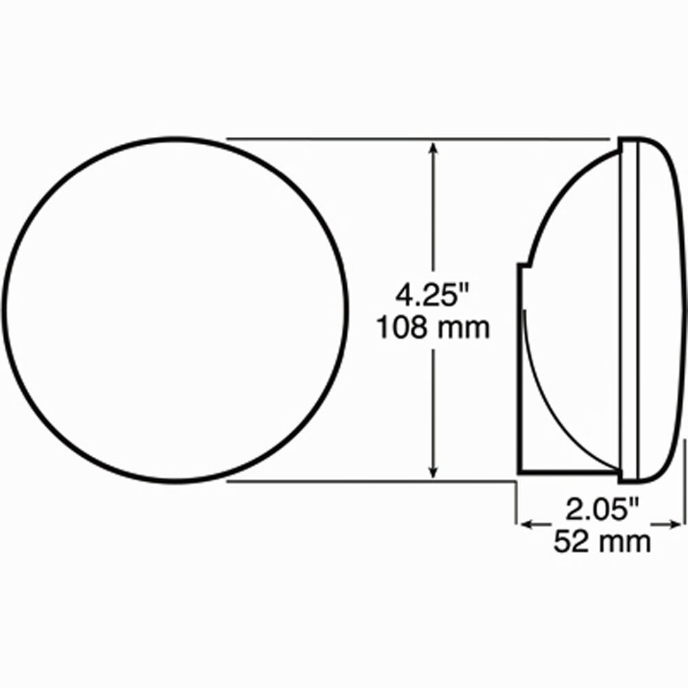 (image for) Trailer Stop/Turn/Tail Light Kit Incandescent 4'' Round Red Standard Dexter/Redneck #426KR