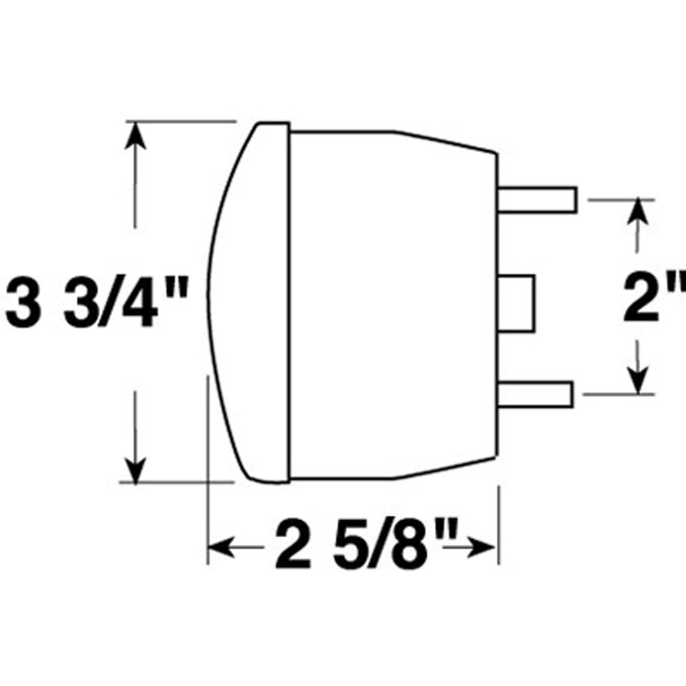 (image for) Trailer Stop/Turn/Tail Light Incandescent 3.75" Round Right Hand Red Dexter/Redneck #428S