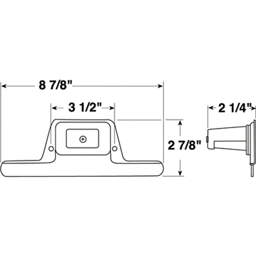 (image for) Trailer License Plate Light Incandescent 4" With Steel Bracket Dexter/Redneck #436B
