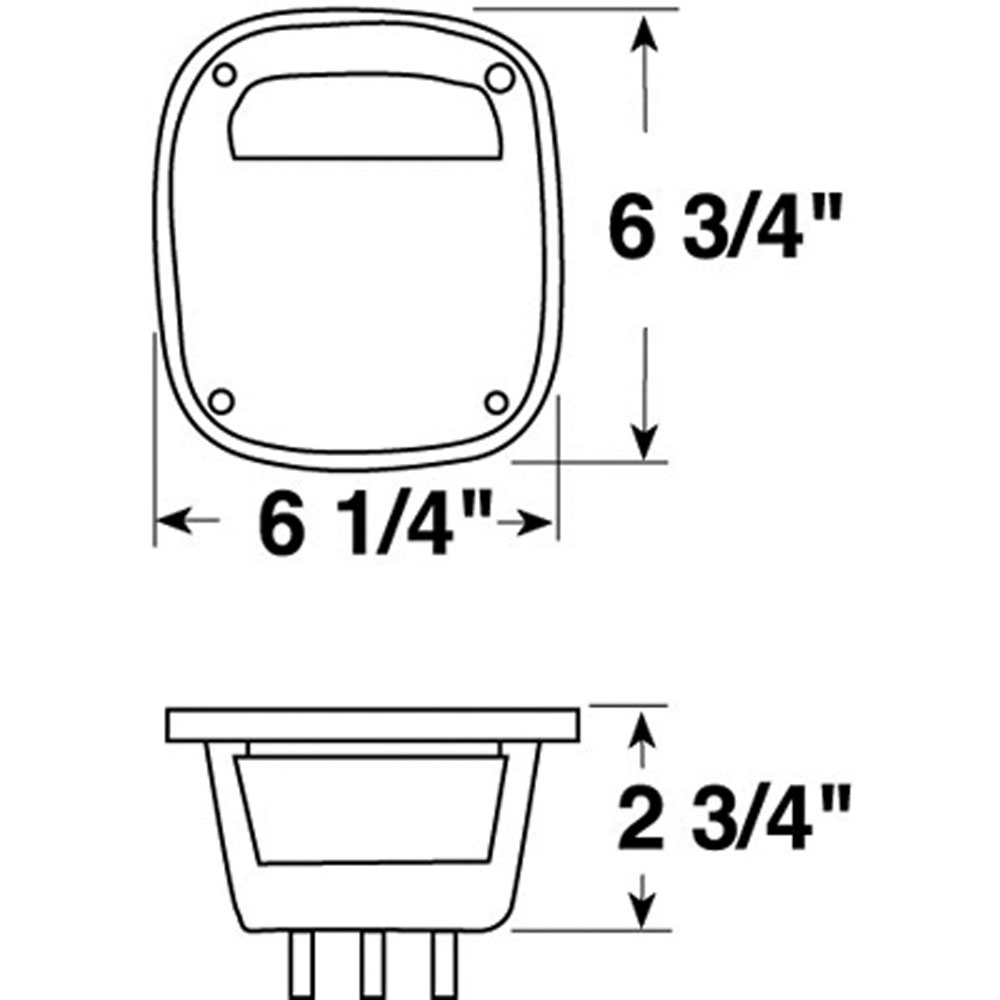 (image for) Trailer Stop/Turn/Tail Light Incandescent 6 1/4" 5 Function Stud Mount Red Reflex Dexter/Redneck #445