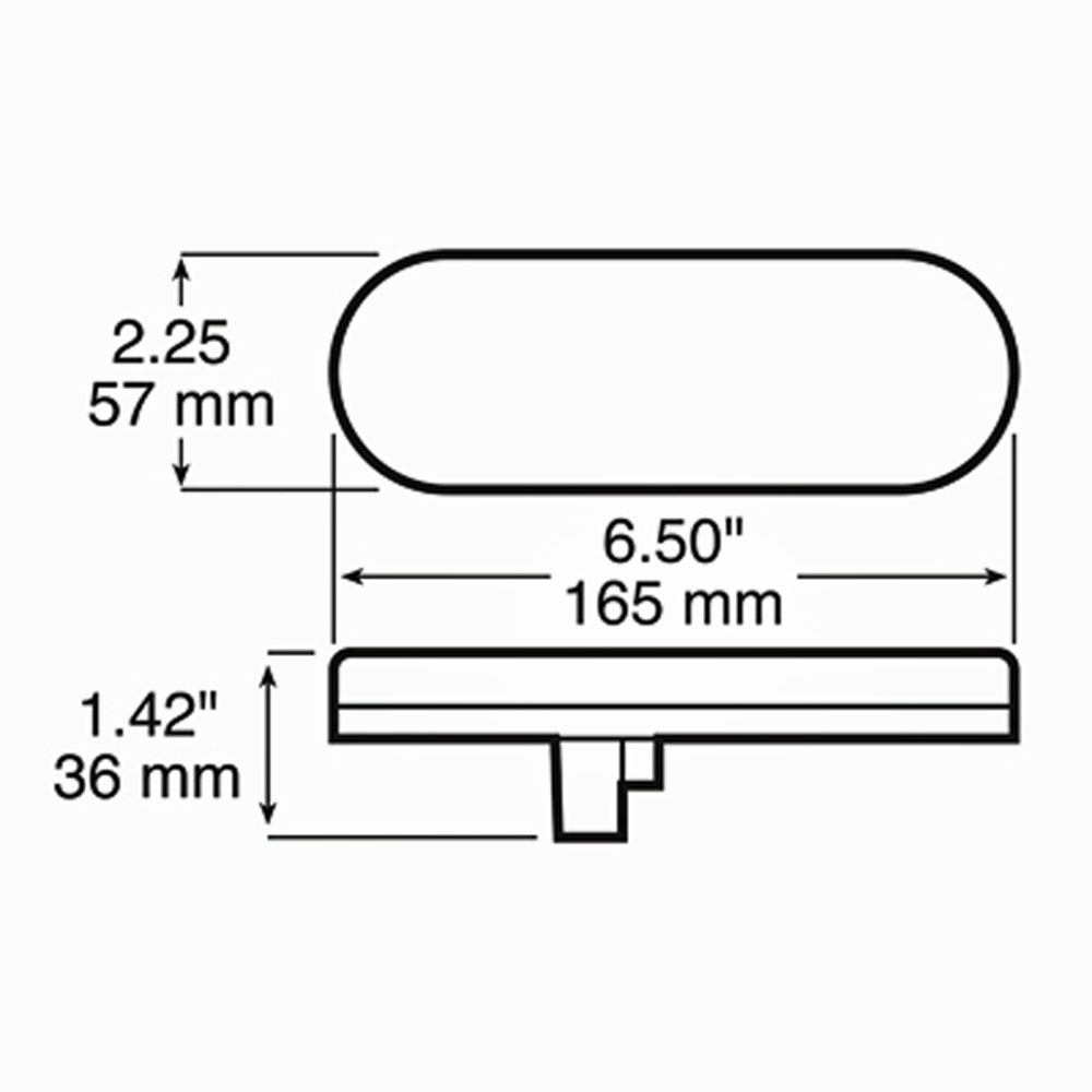 (image for) Trailer Stop/Turn/Tail Light Kit LED 6'' Oval 10 Bulb Red Lumenx Dexter/Redneck #821R-10K