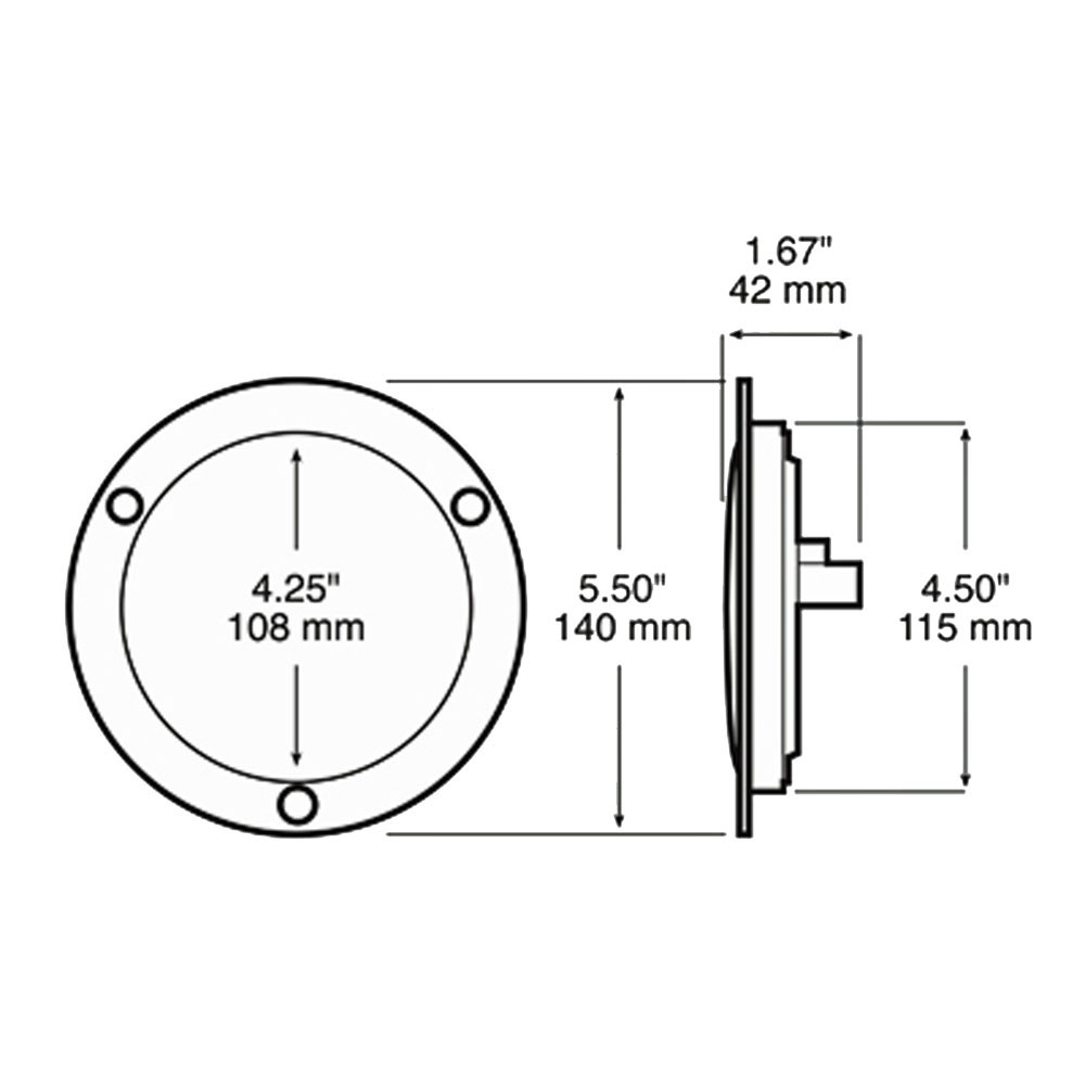 (image for) Trailer Stop/Turn/Tail Light Kit LED 4" Round Red Lumenx Dexter/Redneck #824R-7K