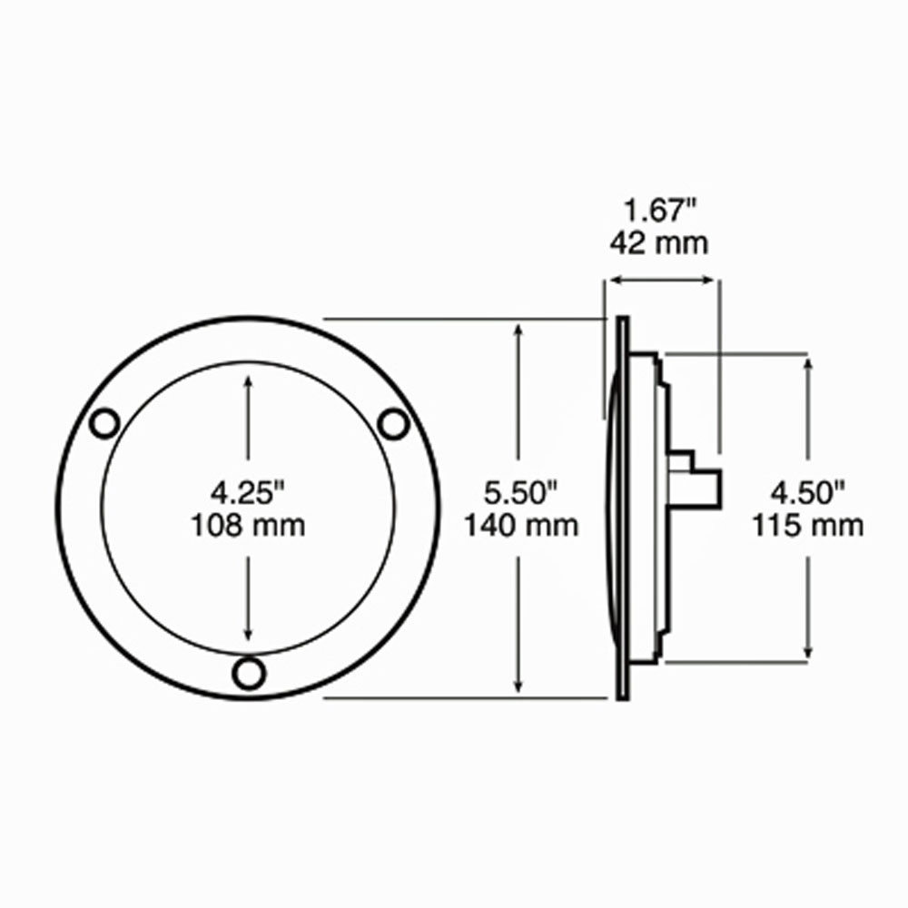 (image for) Trailer Stop/Turn/Tail Light Only LED 4" Round 9 Diode Red Lumenx Dexter/Redneck #824R-9