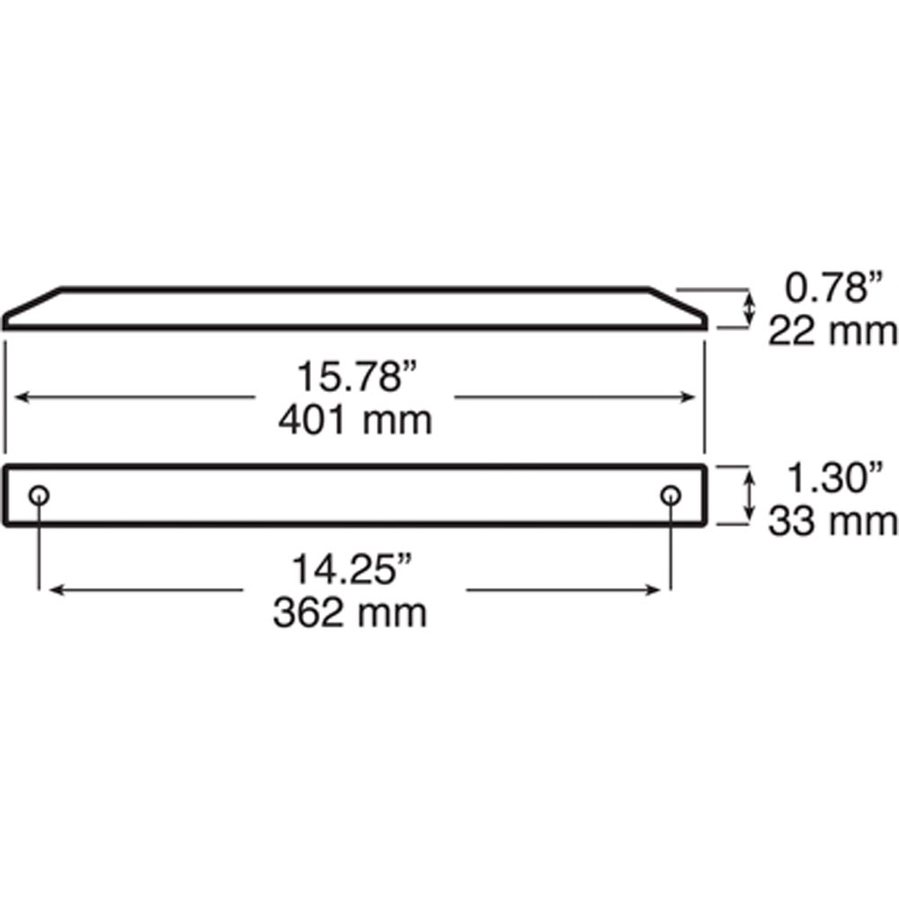 (image for) Trailer Stop/Turn/Tail Light Only LED ThinLine Red Dexter/Redneck #869R