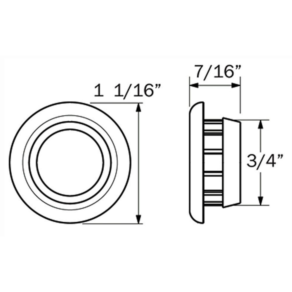 (image for) Trailer Light Mounting Grommet 3/4" Lights A-11GB