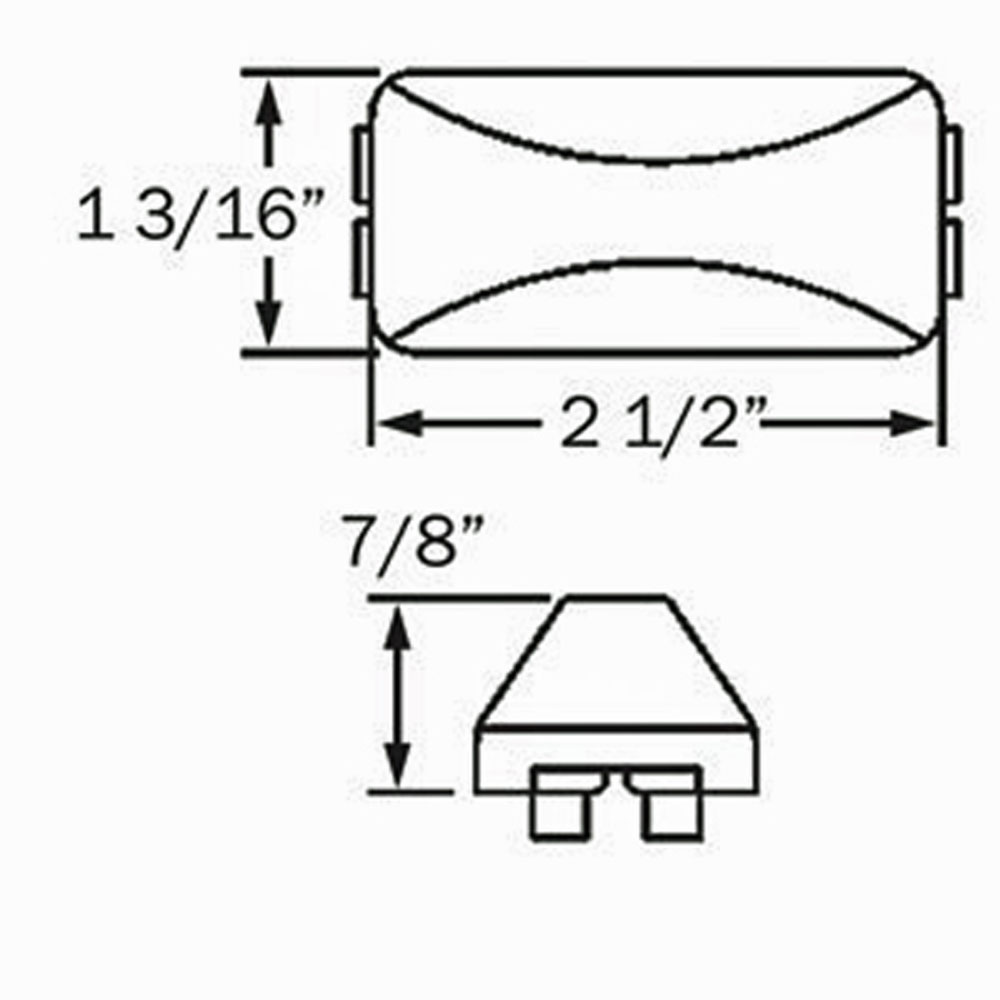(image for) Trailer Marker Clearance Incandescent Light 2.5" Mini Thinline Amber Standard Dexter/Redneck #A-91AB