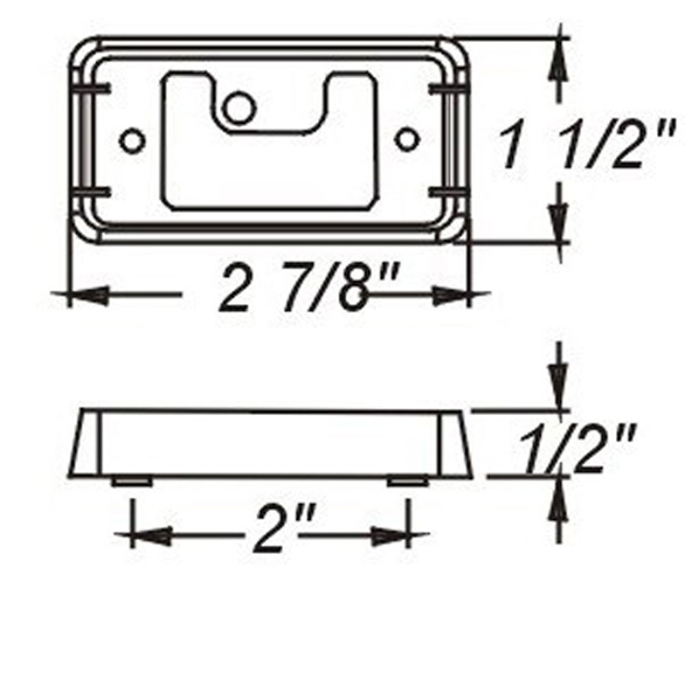 (image for) Trailer Light Black Base 2.5" Mini Thinline Dexter/Redneck #A-91BB