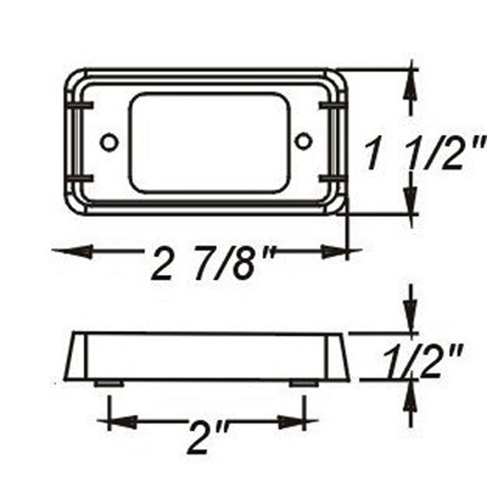 (image for) Trailer Marker/Clearance Light Open Base Mini Thinline Dexter/Redneck #A-91OB