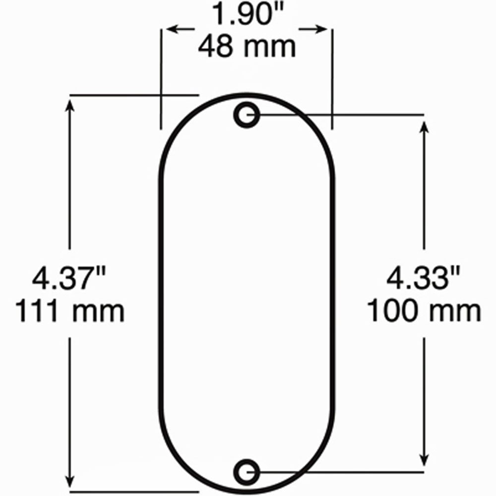 (image for) Trailer Reflector 4.37" Oblong Amber Surface Mount Dexter/Redneck #B480A