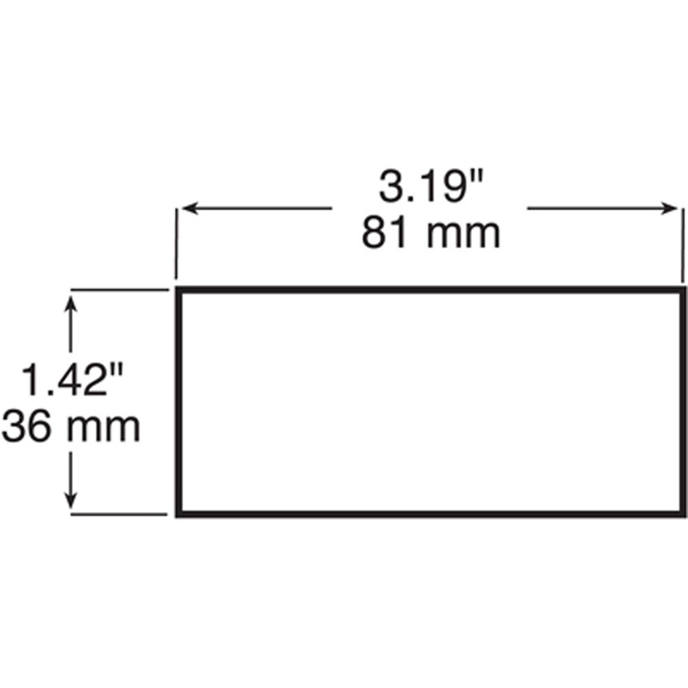 (image for) Trailer Amber Reflector Amber 3.19" Rectangular Dexter/Redneck #B483A