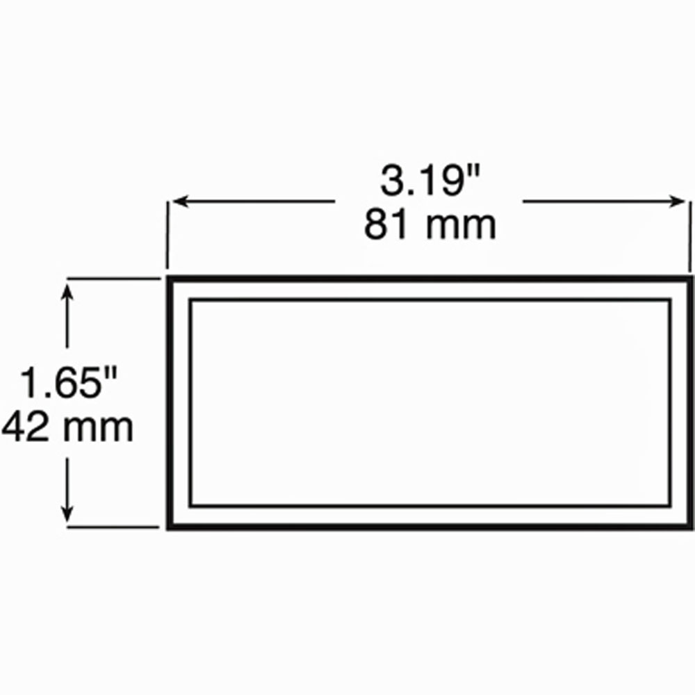 (image for) Trailer Red 3.44" Rectangular Reflector Red 3.44" Rectangular With Chrome Bezel And Adhesive Back Dezter/Redneck #B484R