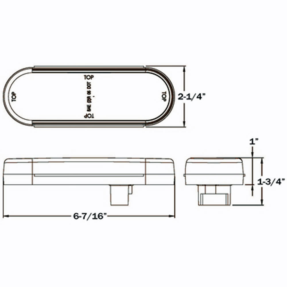 (image for) Trailer Back Up Light Kit LED 6" Oval Standard Dexter/Redneck #BUL-10CBK