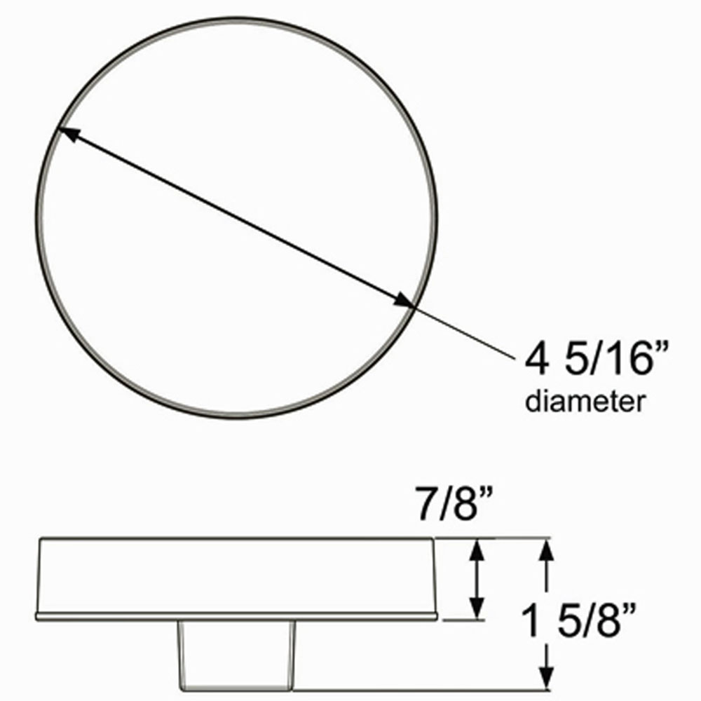 (image for) Trailer Back Up Incand Light Kit 4" Round 10 diode DOT Compliant Standard Dexter/Redneck #BUL-11CBK