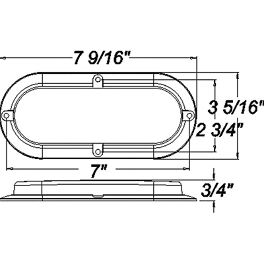 (image for) Trailer Utility Light LED 6" Oval LED 10 Diode Dexter/Redneck #BUL-78CB