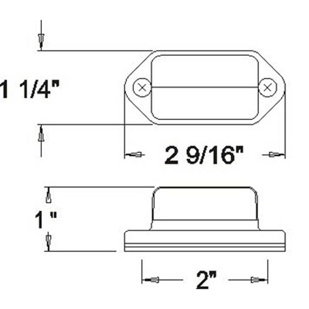 (image for) Trailer License Plate Light Incandescent 2" Chrome Dexter/Redneck #LP-31CB
