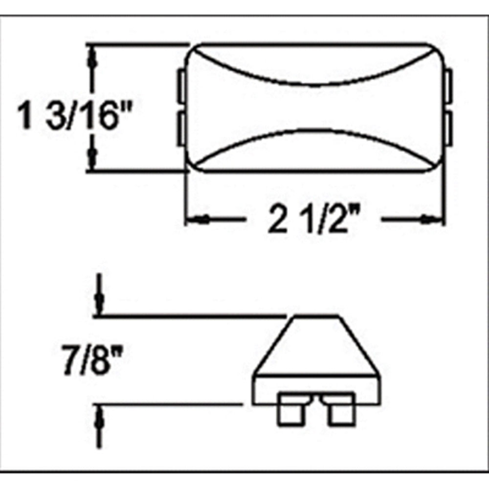 (image for) Trailer Marker Clearance Inc Light Kit Incandescent Mini Thinline Amber Dexter/Redneck #LT01-170