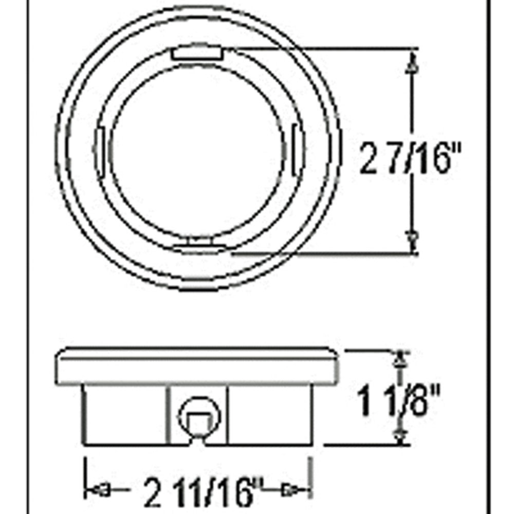 (image for) Trailer Marker Clearance Light Kit led 2 1/2" Round 2 Diode Red Dexter/Redneck #LT02-355