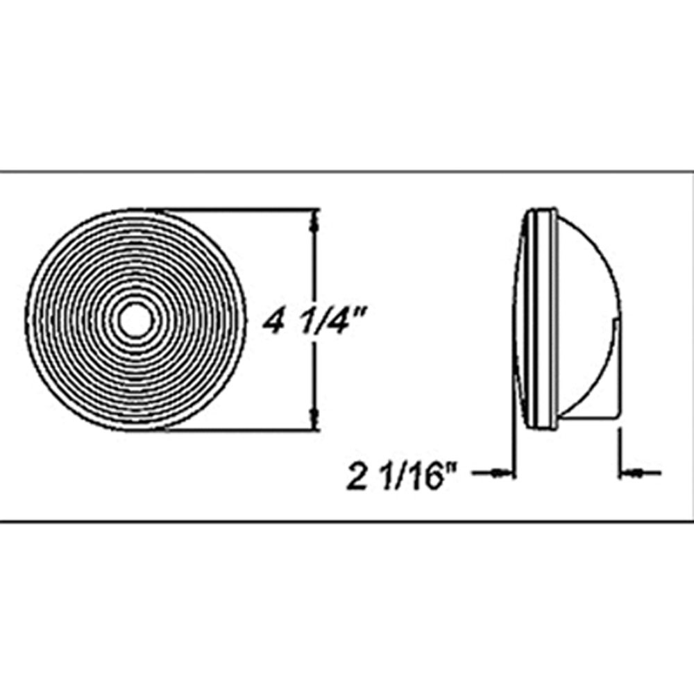 (image for) Trailer Stop/Turn/Tail Light Kit Incandescent 4'' Round Red Dexter/Redneck #LT03-300