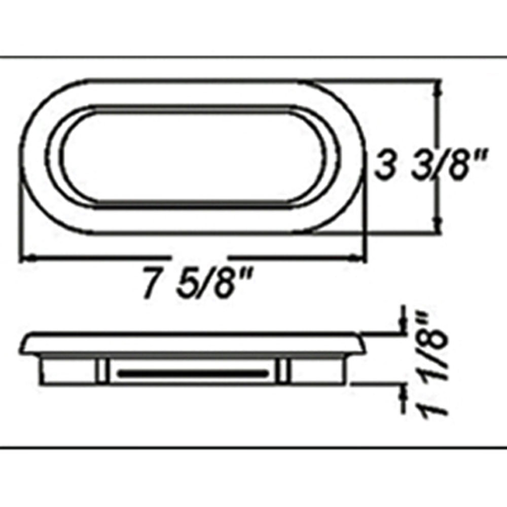 (image for) Trailer Stop/Turn/Tail Light Kit Incandescent 6'' Oval 2 Bulb Red Dexter/Redneck #LT03-310