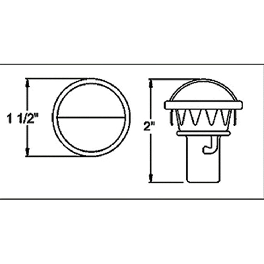 (image for) Trailer License Plate Light Incandescent Chrome Snap In Dexter/Redneck #LT05-300