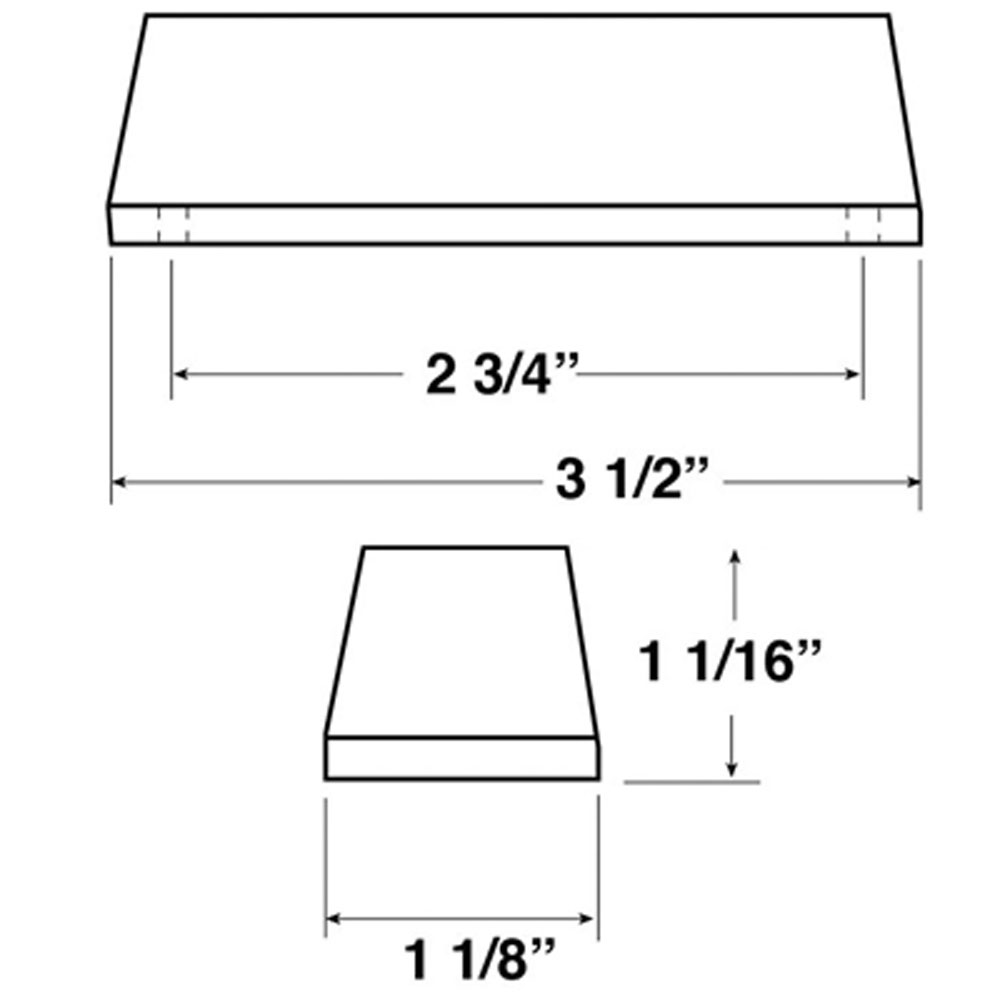 (image for) Trailer Marker Clearance Incandescent Light Rectangular Amber Dexter/Redneck #M136A