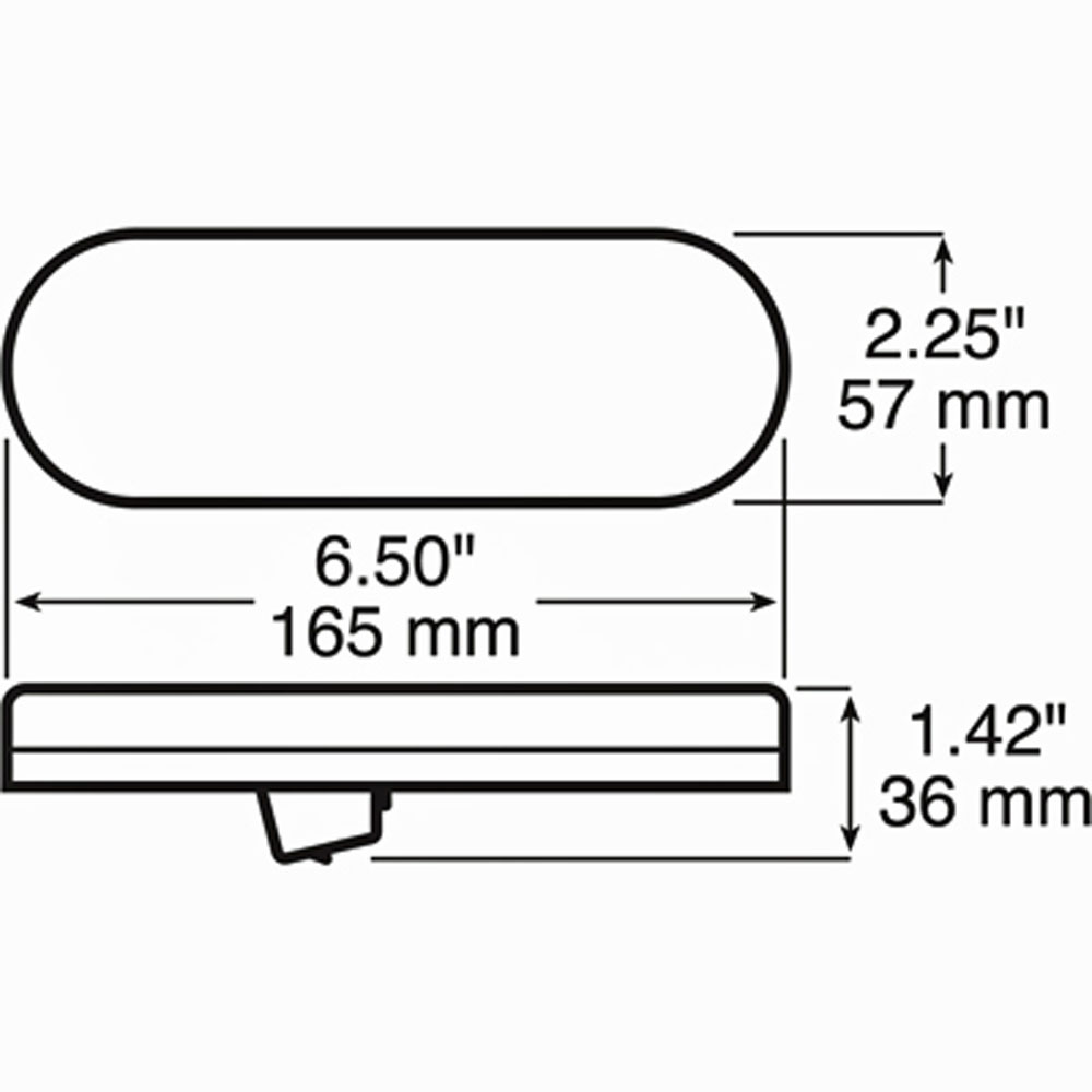 (image for) Trailer Stop/Turn/Tail/Backup Light Only LED 6'' Oval Cyclops Dexter/Redneck #M880-7
