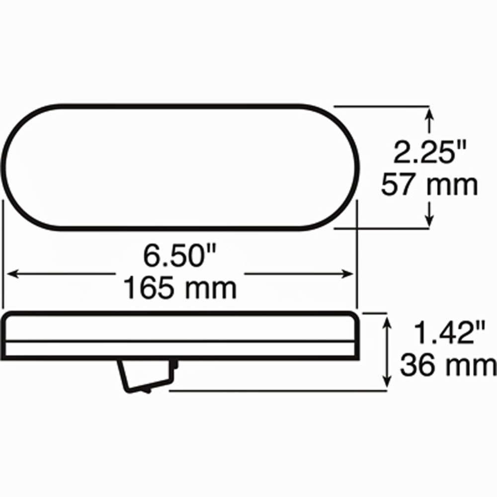 (image for) Trailer Stop/Turn/Tail/Backup Light Kit LED 6'' Oval Cyclops Dexter/Redneck #M880K-7