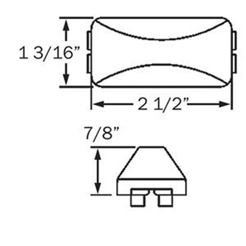 (image for) Trailer Marker Clearance Light Kit Incandescent Mini Thinline 1 Bulb Red Standard Dexter/Redneck #MC91RB