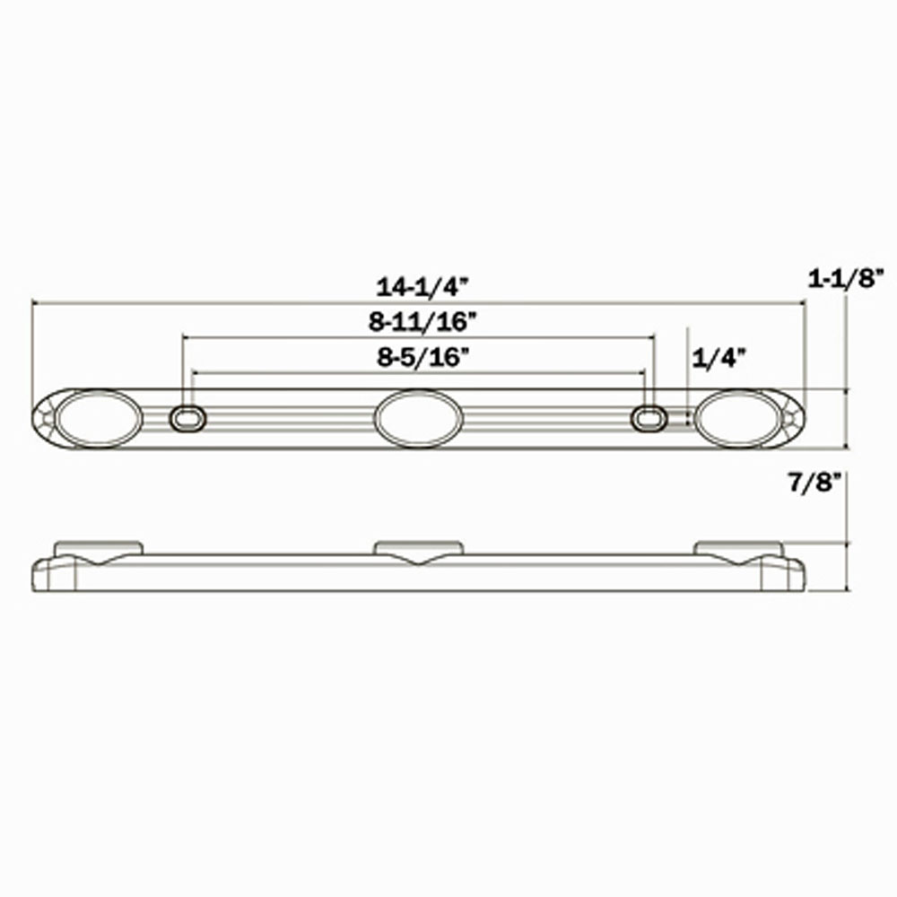(image for) Trailer Identification Light Bar LED 13.25" 3 Diode Waterproof Red Dexter/Redneck #MCL98RB