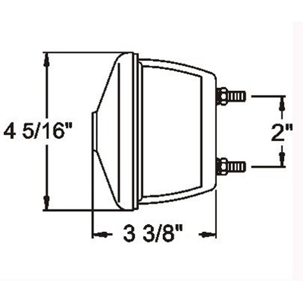(image for) Trailer Stop/Turn/Tail Light Only Incandesent 4.313" Round 2 Bulb Left Hand Red Dexter/Redneck #ST-25RB