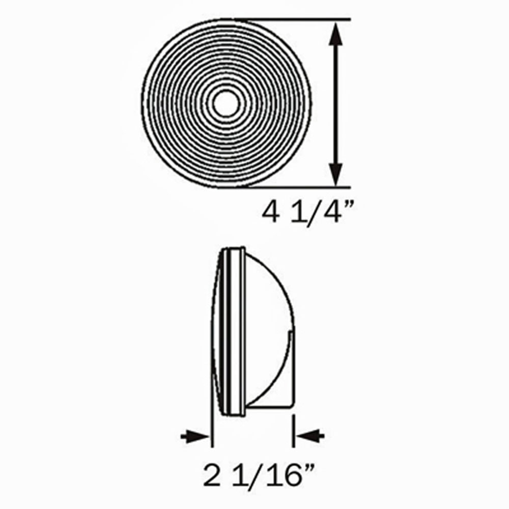 (image for) Trailer Stop/Turn/Tail Light Kit Incandescent 4" Round Standard Red Dexter/Redneck #ST-44RB