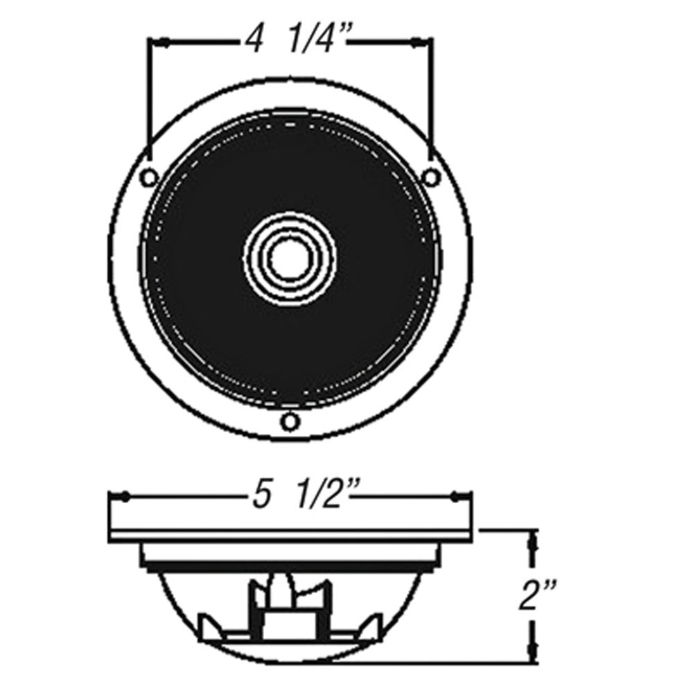 (image for) Trailer Stop/Turn/Tail Light Only Incansescent 4" Round Standard Red Dexter/Redneck #ST47RB