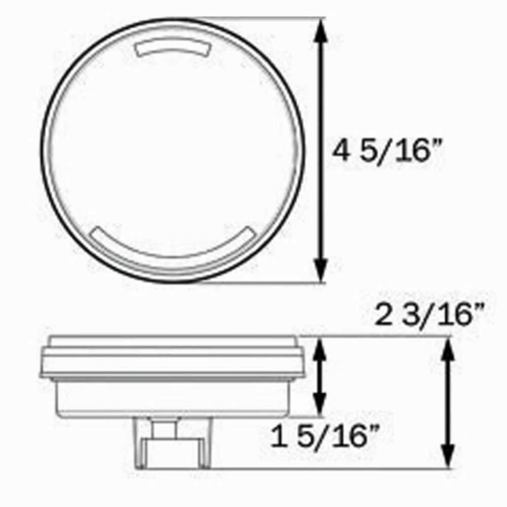 (image for) Trailer Stop/Turn/Tail Light Only LED 4'' Round 21 Diode Red Glolight Dexter/Redneck #STL-101RCB