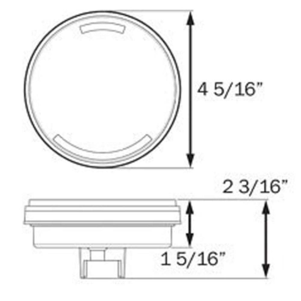 (image for) Trailer Stop/Turn/Tail Light Kit 4'' Round Glolight Clear Lens Dexter/Redneck #STL-101RCBK