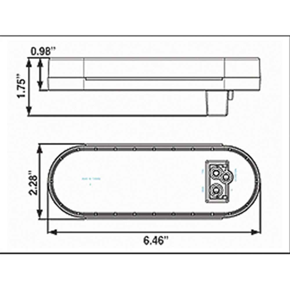 (image for) Trailer Stop/Turn/Tail Light LED 6'' Oval Fleet Count Dexter/Redneck #STL-12RB