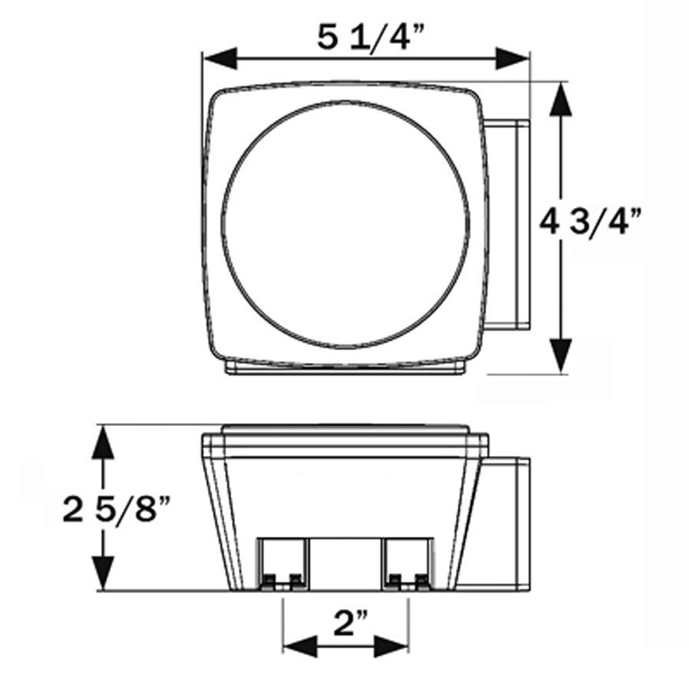 (image for) Trailer Stop/Turn/Tail Light Only LED 5.25" Square 15 Diode Red Micro-Flex Right Hand Dexter/Redneck #STL28RB