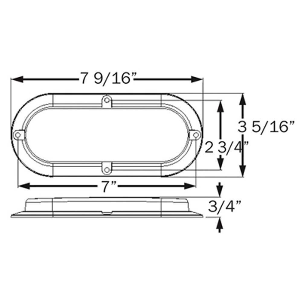 (image for) Trailer Park/TurnLight Kit LED 6'' Oval Amber 10 Diode Standard Dexter/Redneck #STL-78AB