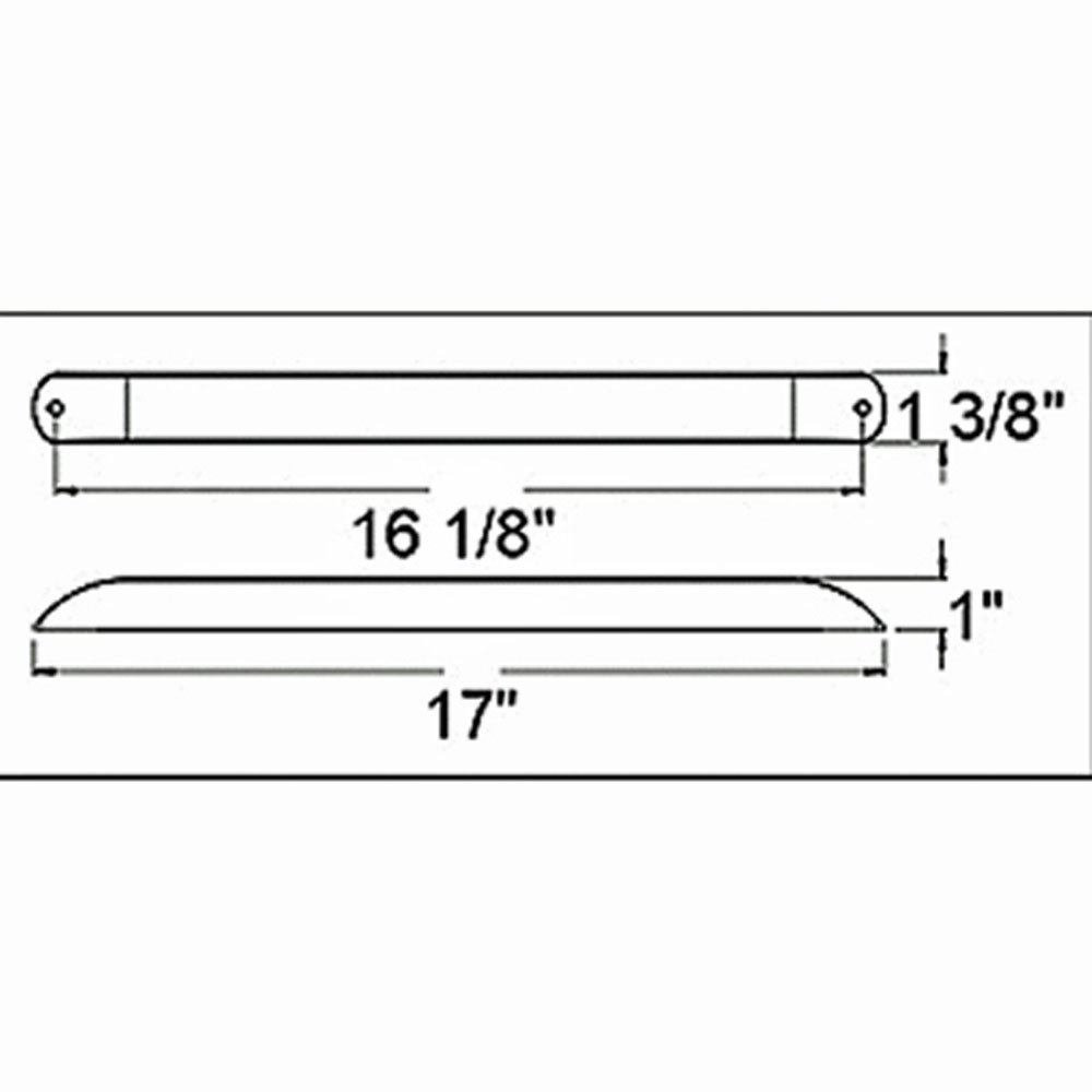 (image for) Trailer Stop/Turn/Tail Bar Light LED 17" Red Streamline Dexter/Redneck #STL-79RB
