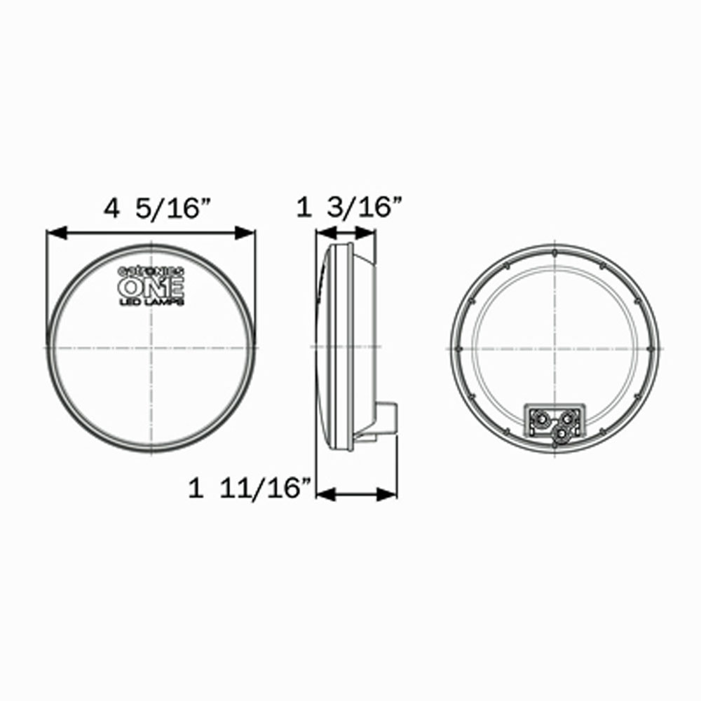 (image for) Trailer Stop/Turn/Tail LED Light 4'' Round Red One Diode Dexter/Redneck #STL003RB