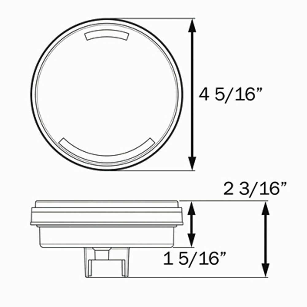 (image for) Trailer Park/Turn Light Only LED 4'' Round Amber/Clear GloLight Dexter/Redneck #STL101ACB